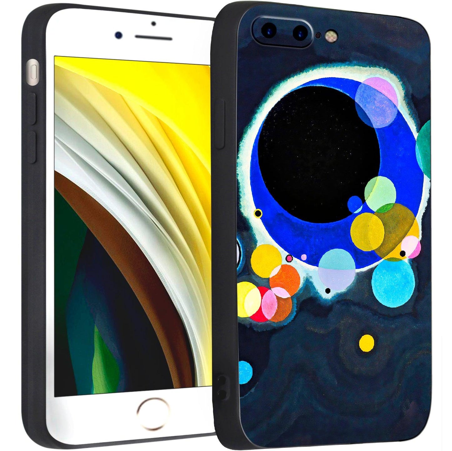 iPhone 7 Plus Case/iPhone 8 Plus Silicone Case(Several Circles by Wassily Kandinsky) - Berkin Arts