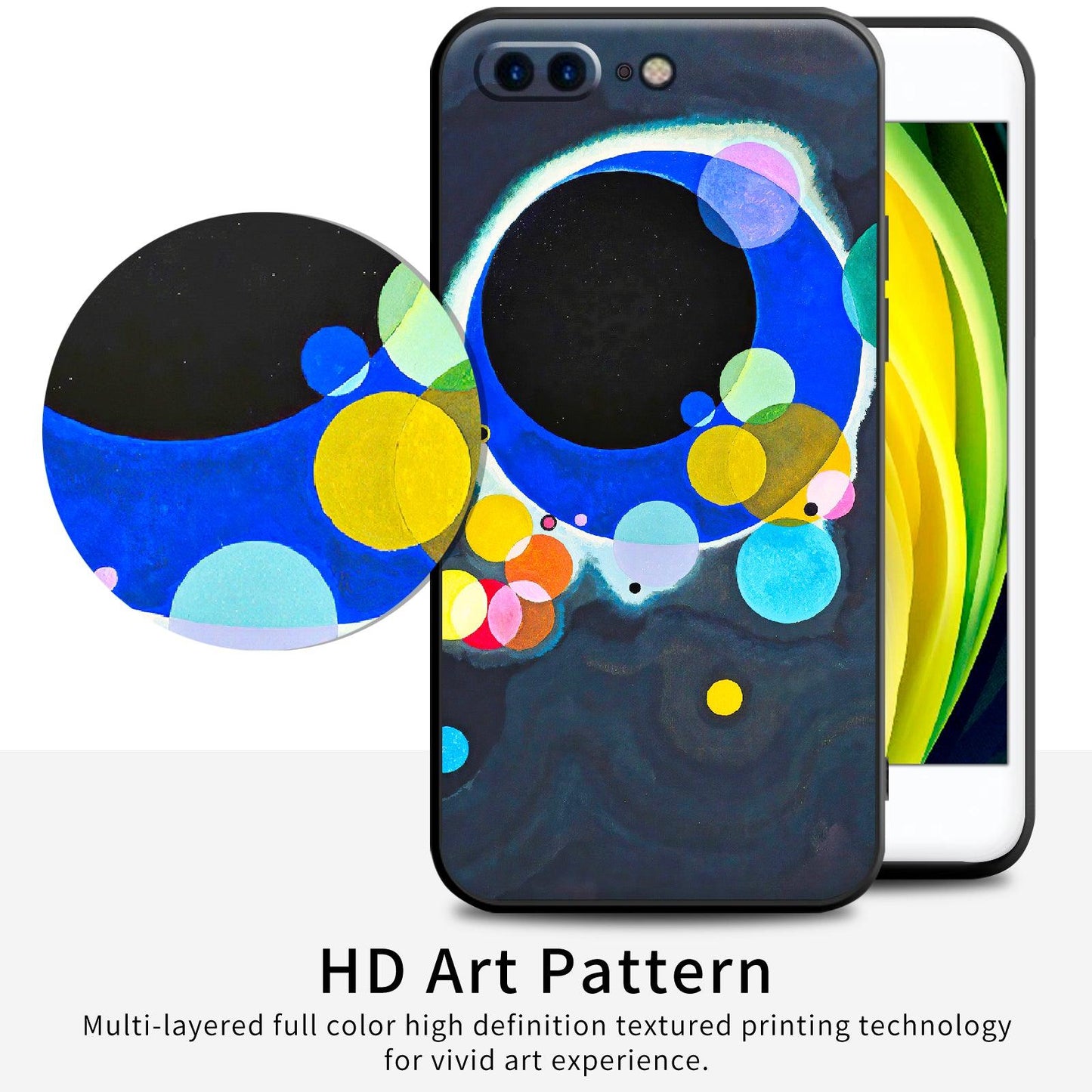 iPhone 7 Plus Case/iPhone 8 Plus Silicone Case(Several Circles by Wassily Kandinsky) - Berkin Arts