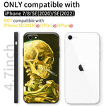 iPhone SE(2020)/iPhone SE(2022)/iPhone 7/iPhone 8 Silicone Case(Head of a Skeleton with a Burning Cigarette by Vincent Van Gogh) - Berkin Arts