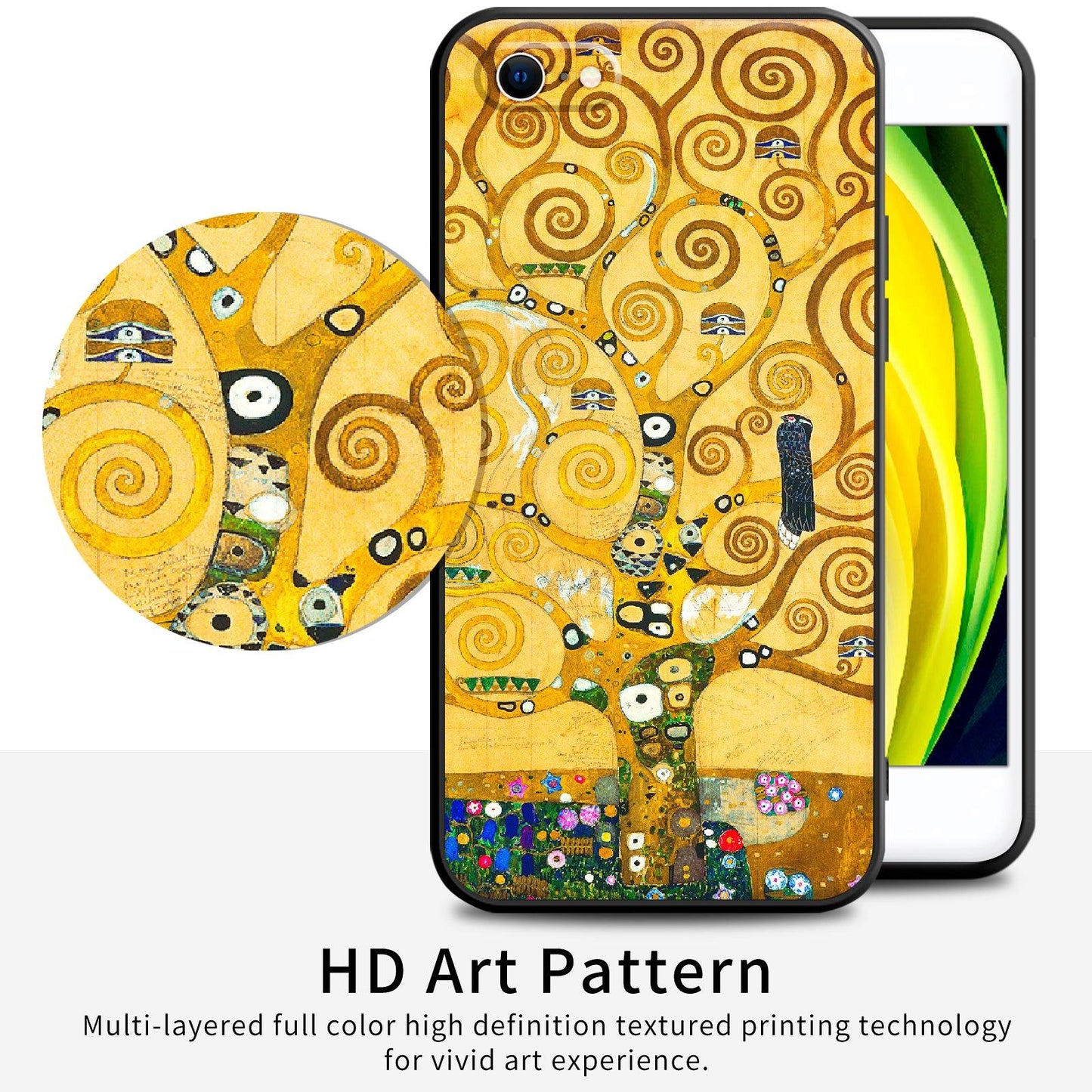 iPhone SE(2020)/iPhone SE(2022)/iPhone 7/iPhone 8 Silicone Case(Tree of Life by Gustav Klimt) - Berkin Arts