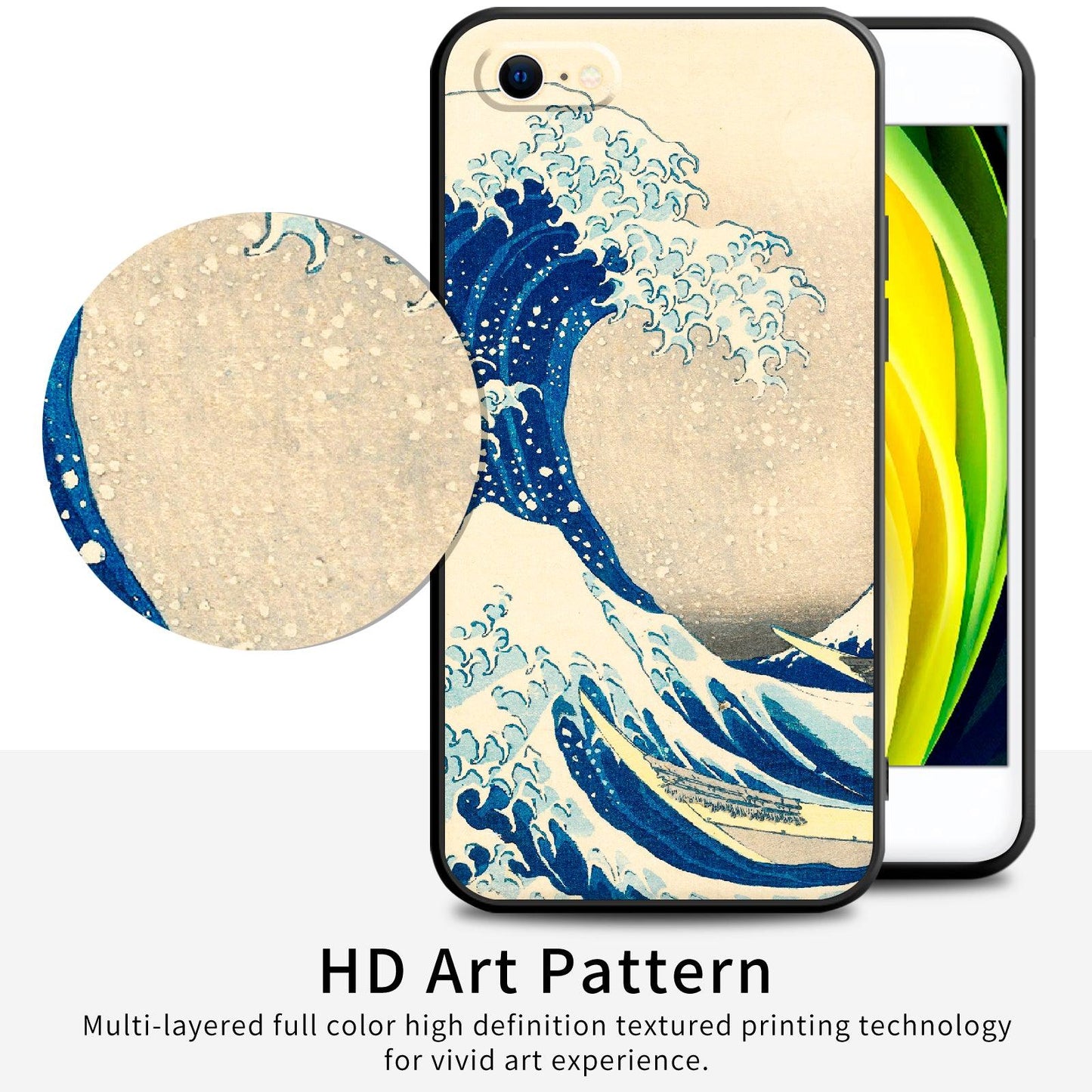 iPhone SE(2020)/iPhone SE(2022)/iPhone 7/iPhone 8 Silicone Case(Under The Wave Off Kanagawa The Great Wave by Katsushika Hokusai) - Berkin Arts