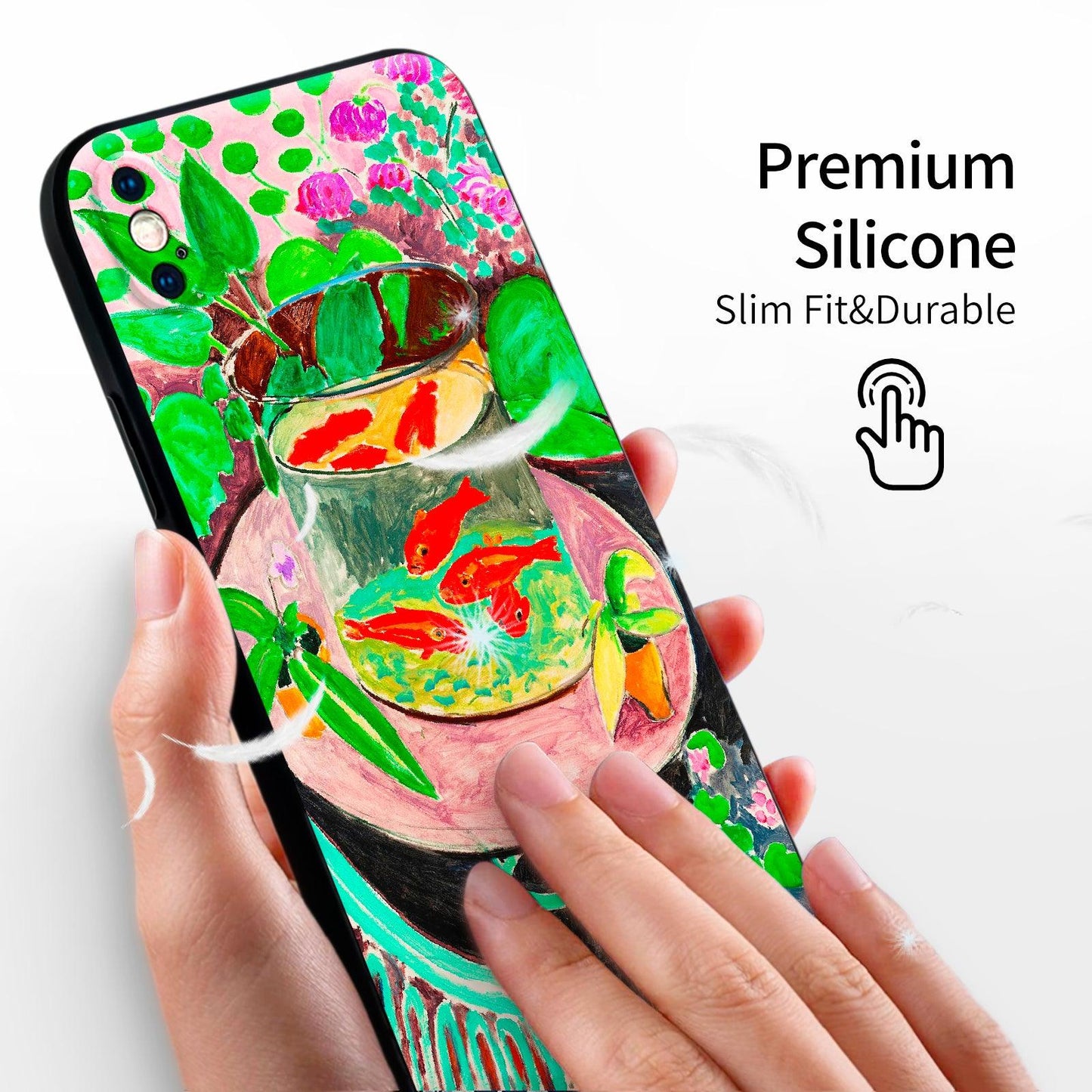 iPhone X/iPhone XS Case Silicone Cute(Goldfish by Henri Matisse) - Berkin Arts