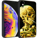 iPhone X/iPhone XS Case Silicone Cute(Head of a Skeleton with a Burning Cigarette by Vincent Van Gogh) - Berkin Arts