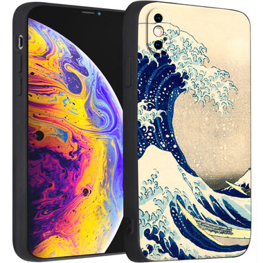 iPhone X/iPhone XS Case Silicone Cute(Under The Wave Off Kanagawa The Great Wave by Katsushika Hokusai) - Berkin Arts