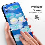 iPhone X/iPhone XS Case Silicone Cute(Water Lilies by Claude Monet) - Berkin Arts