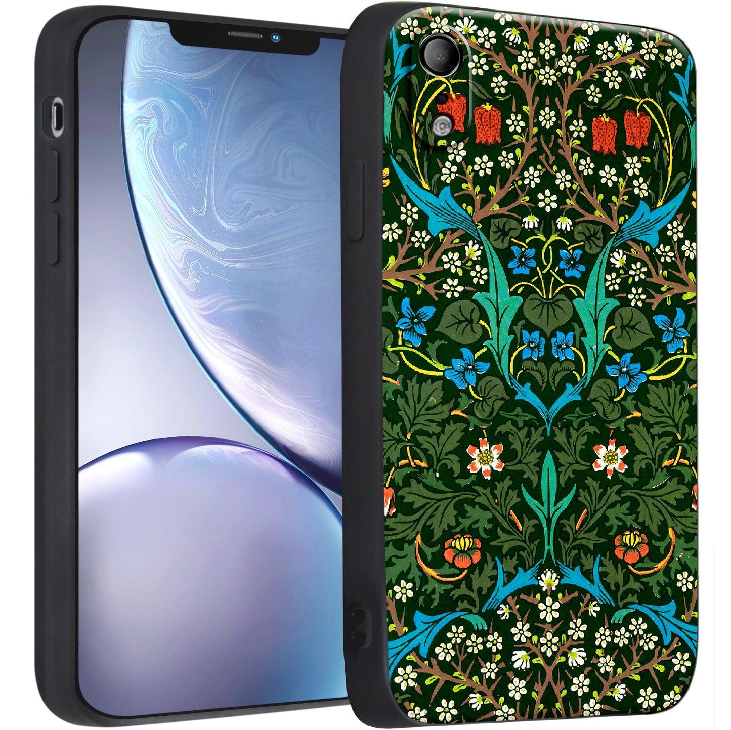 iPhone XR Silicone Case(Blackthorn by William Morris) - Berkin Arts