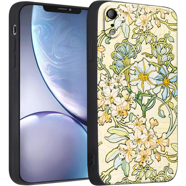 iPhone XR Silicone Case(Clematis by Alphonse Mucha) - Berkin Arts