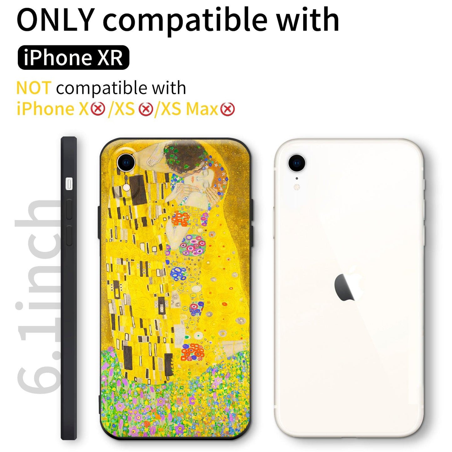 iPhone XR Silicone Case(Kiss by Gustav Klimt) - Berkin Arts