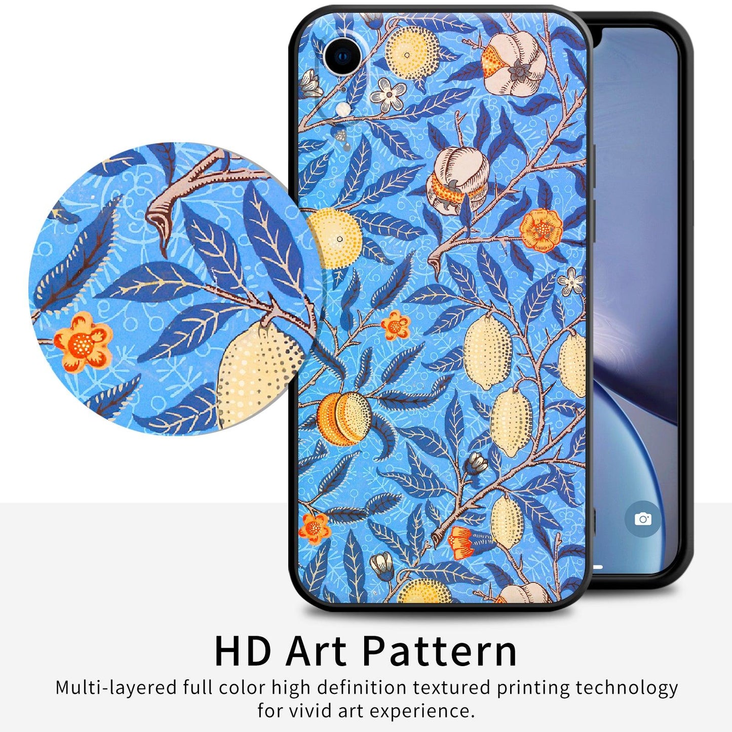 iPhone XR Silicone Case(Pomegranate by William Morris) - Berkin Arts