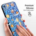 iPhone XR Silicone Case(Pomegranate by William Morris) - Berkin Arts