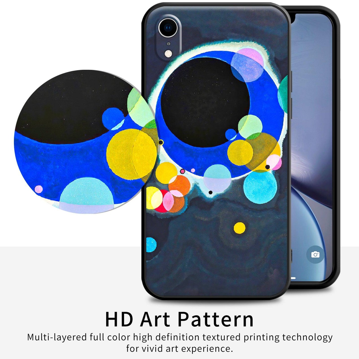 iPhone XR Silicone Case(Several Circles by Wassily Kandinsky) - Berkin Arts