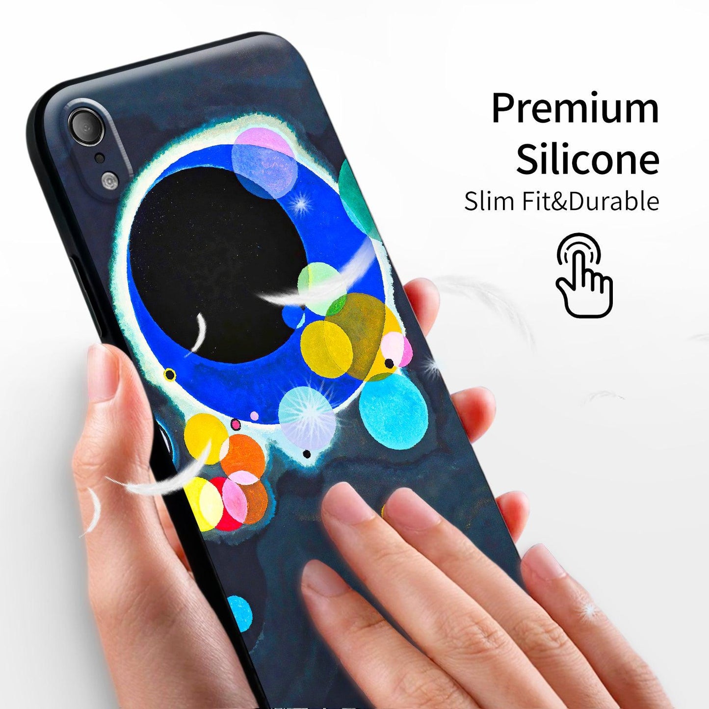 iPhone XR Silicone Case(Several Circles by Wassily Kandinsky) - Berkin Arts