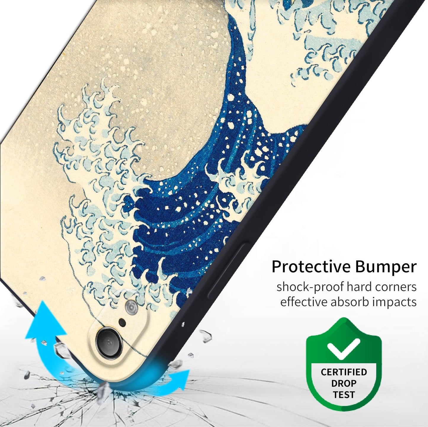 iPhone XR Silicone Case(Under The Wave Off Kanagawa The Great Wave by Katsushika Hokusai) - Berkin Arts