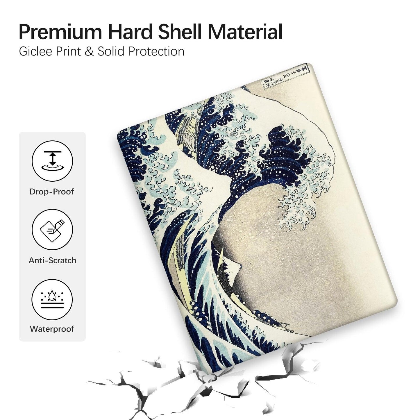 MacBook Air 13.6 Inch Art Case, A2681 (The Great Wave by Hokusai) - Berkin Arts