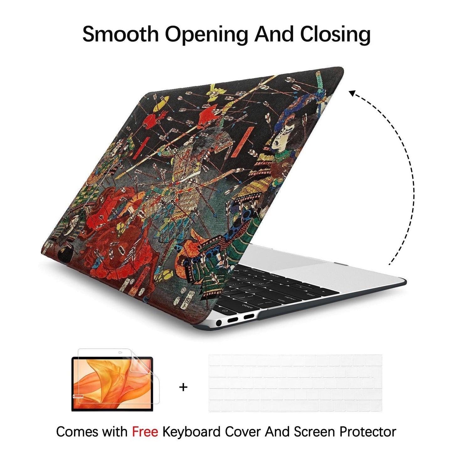 MacBook Air 13.6 Inch Art Case, A2681 (The Kusunoki's Final Attack by Kuniyoshi) - Berkin Arts