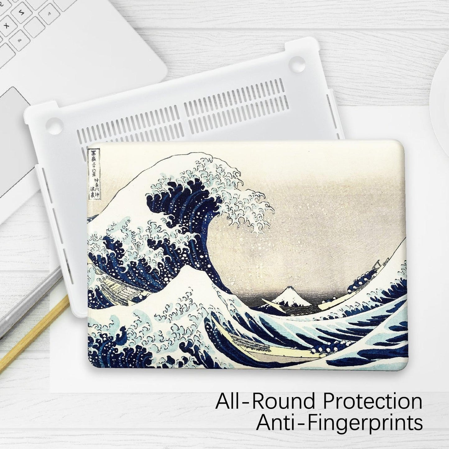 MacBook Air 13 Inch Art Case, A1932 (The Great Wave by Hokusai) - Berkin Arts