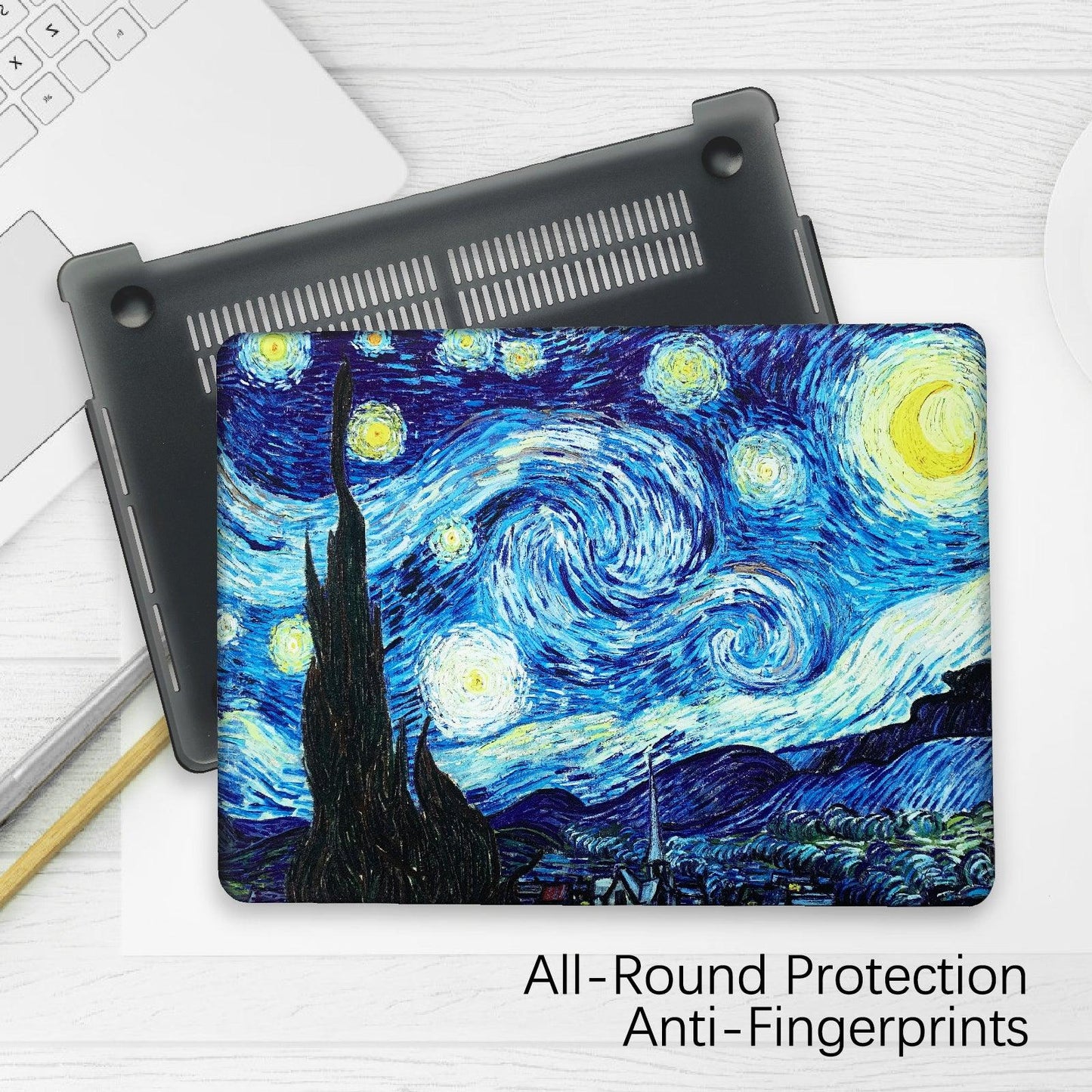 MacBook Pro 13 Inch Art Case, A2289/A2251/A2338 (The Starry Night by Vincent Van Gogh) - Berkin Arts