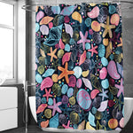Seascape Ocean Shower Curtain Set (Colorful Seashells) - Berkin Arts